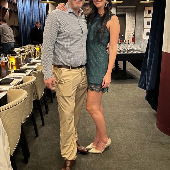 Lulus My Sweetheart Dark Teal Green Lace Mini Dress - Picture 3 of 9